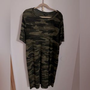 Lucky brand camouflage midi length dress